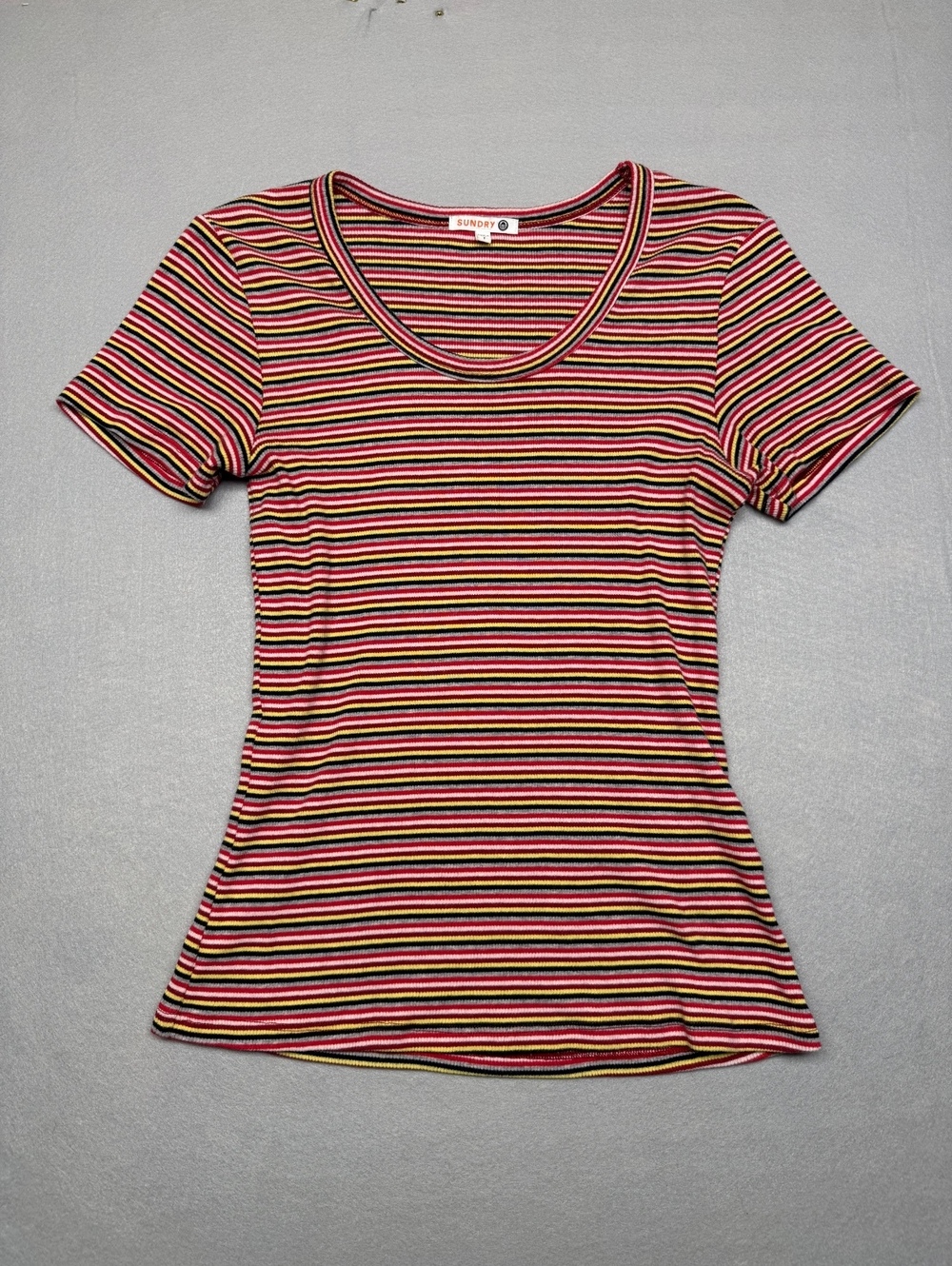 Sundry Striped Short Sleeve crewneck t-shirt Women's Size 1